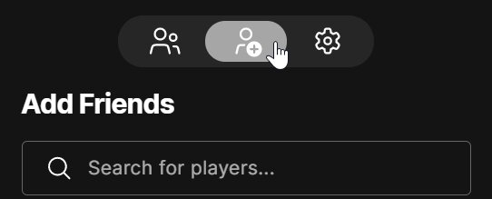 Add Friends in Epic Games Launcher