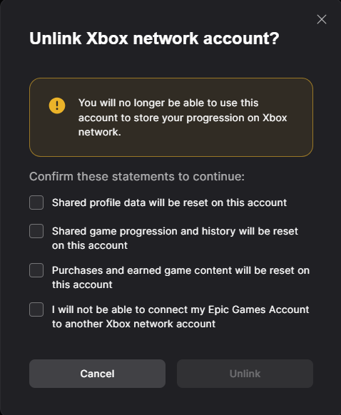 This shows the page about the results of removing the console account and to confirm that you are okay with it.